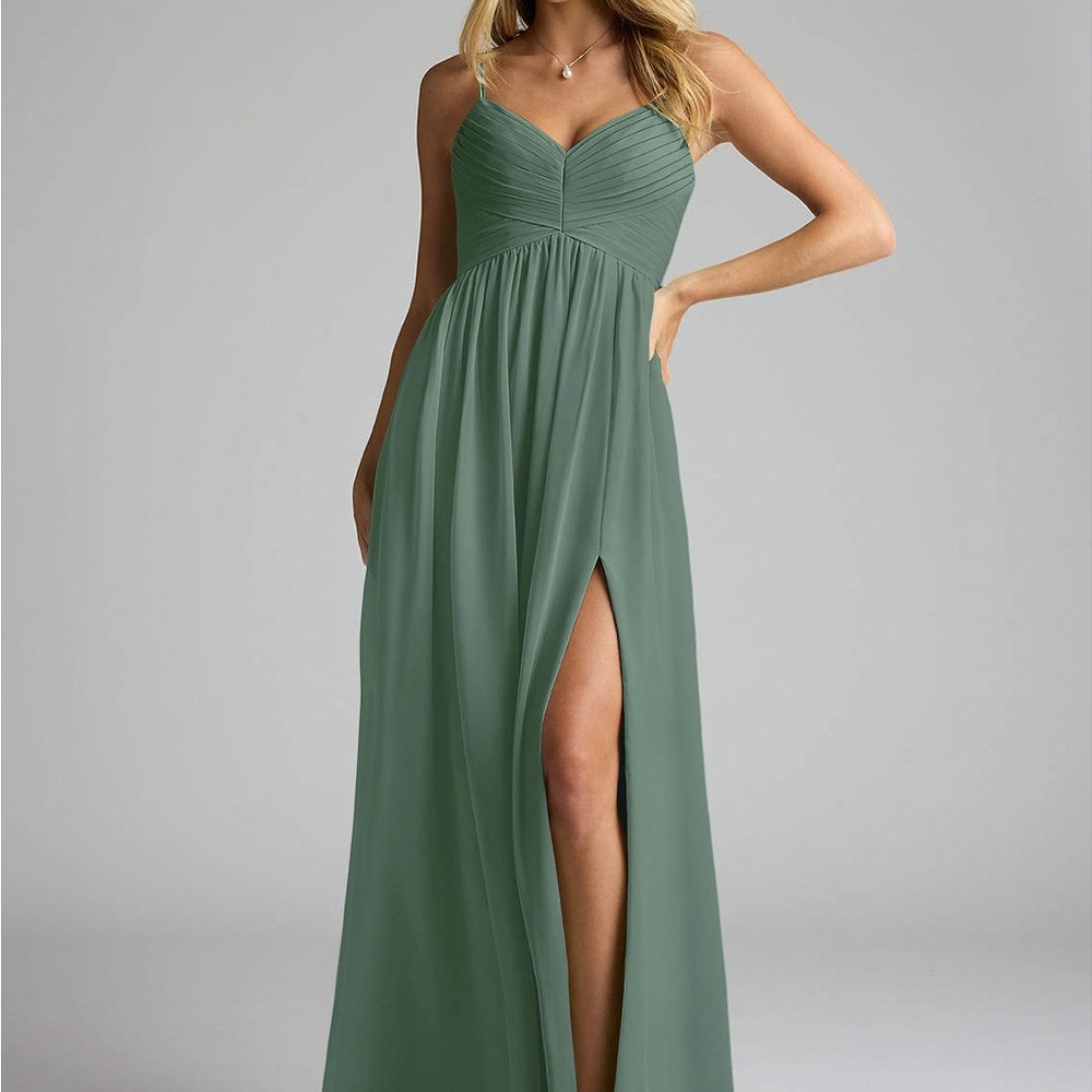 GREEN AZAZIE ALIA BRIDESMAID DRESS